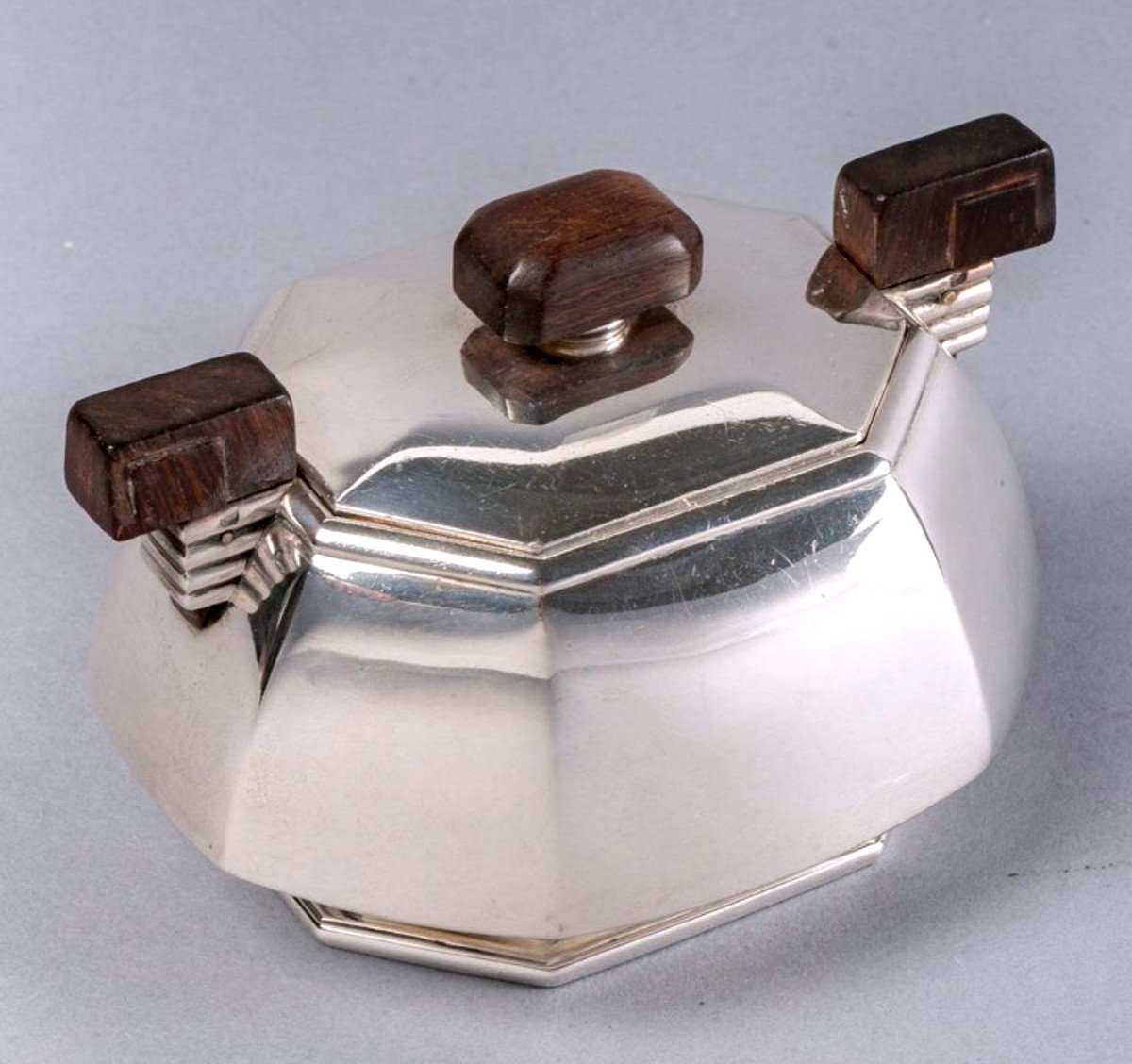 1930 Jean E. Puiforcat - Tea And Coffee Set In Sterling Silver And Rosewood-photo-6