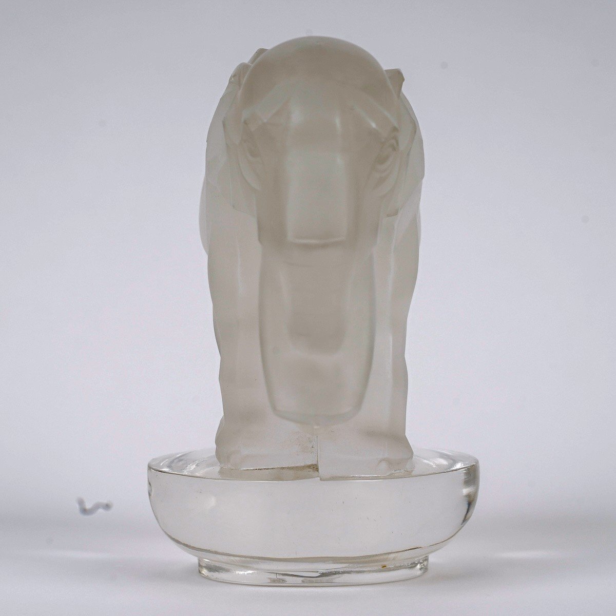 1931 René Lalique - Paperweight Toby Elephant Frosted Glass-photo-3