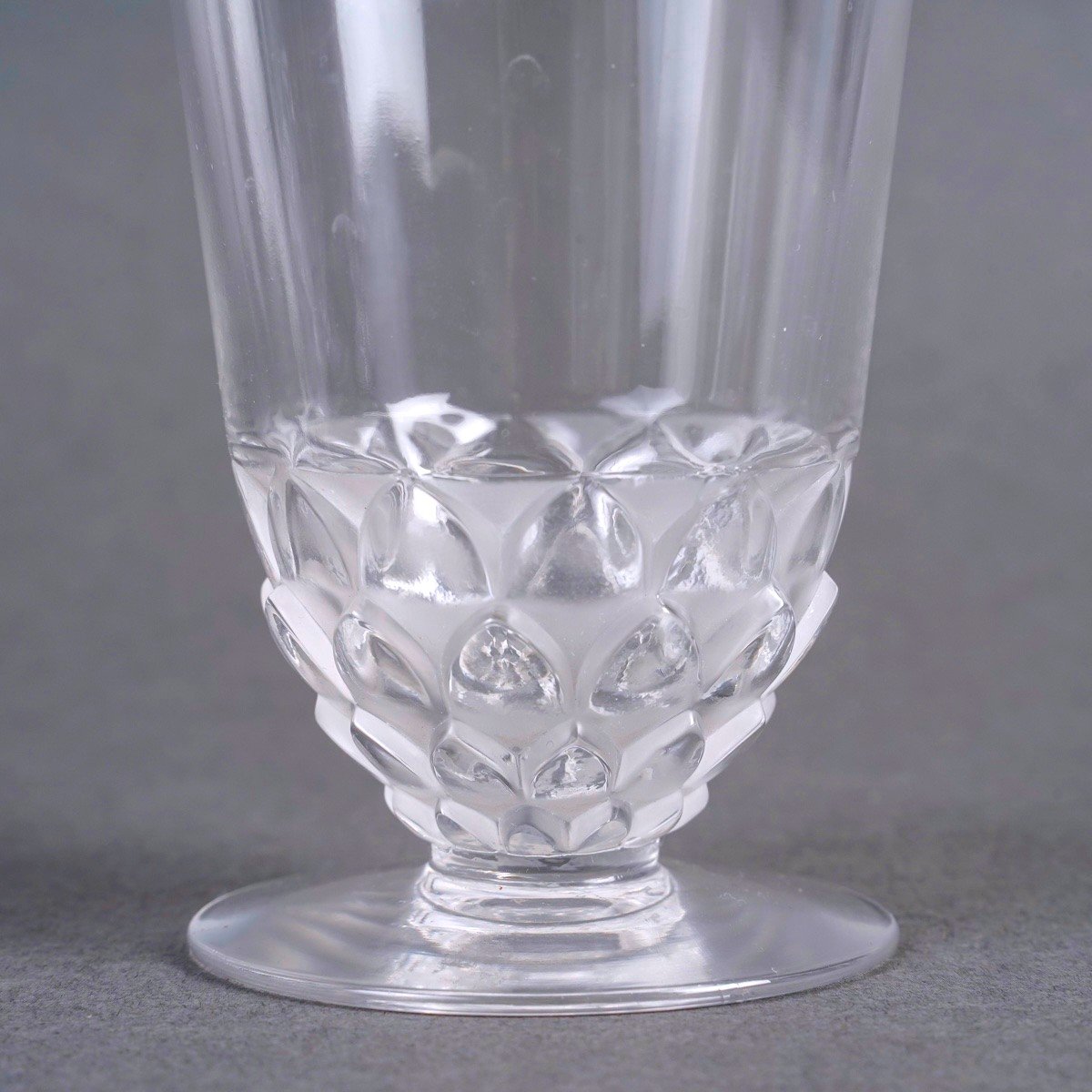 1930 René Lalique - Glasses Saint Cyr Glass - 24 Pieces-photo-4