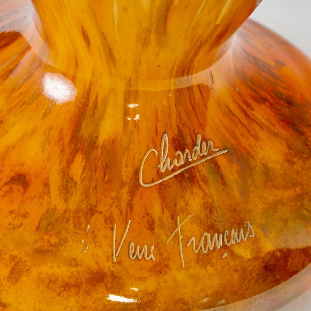 Charder Le Verre Français - Vase Fougères Verre Multicouche-photo-2