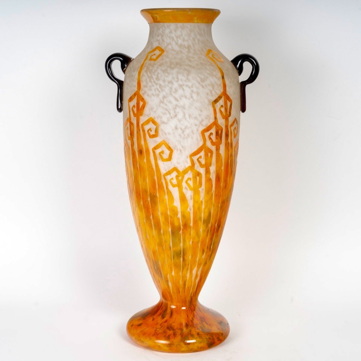 Charder Le Verre Français -  Vase Fougeres Ferns Cameo Glass