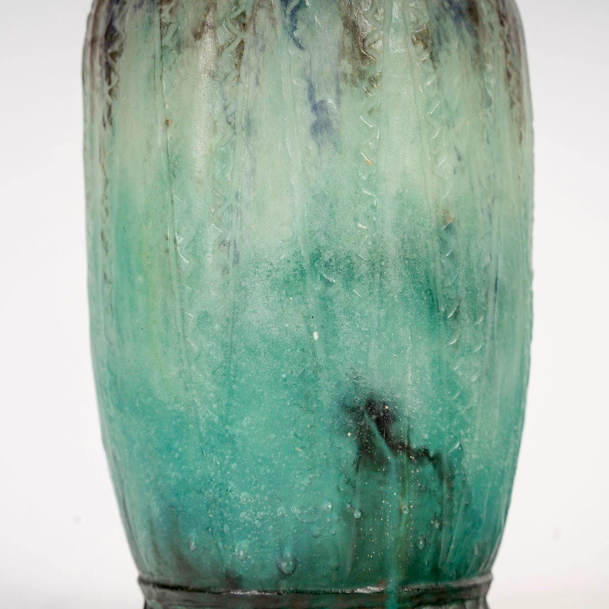 1924 Gabriel Argy Rousseau - Vase Thèbes Pâte De Verre-photo-1