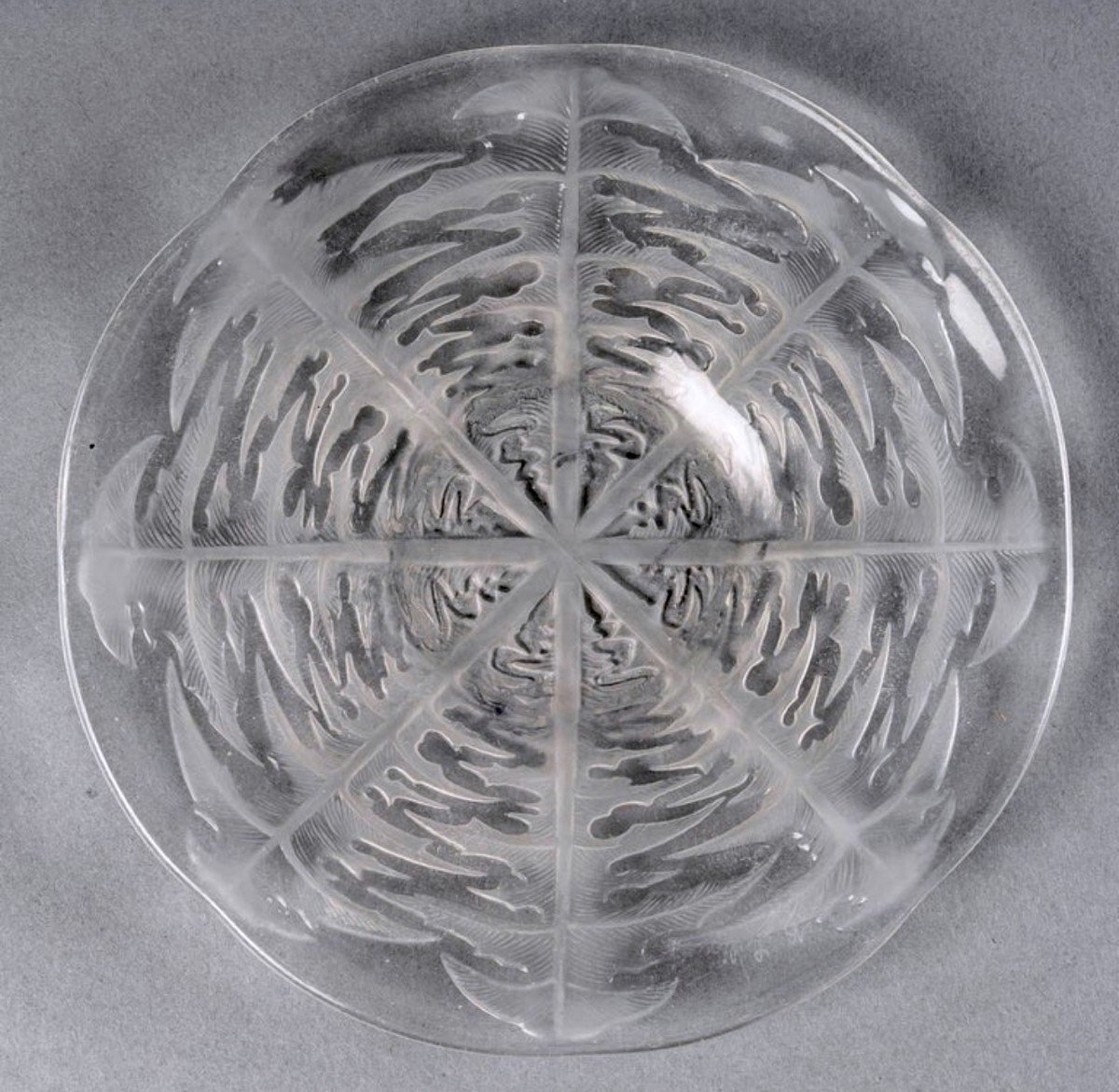 1921 René Lalique - 10 Plates 10 Bowls Pissenlit Dandelion Glass  -photo-1