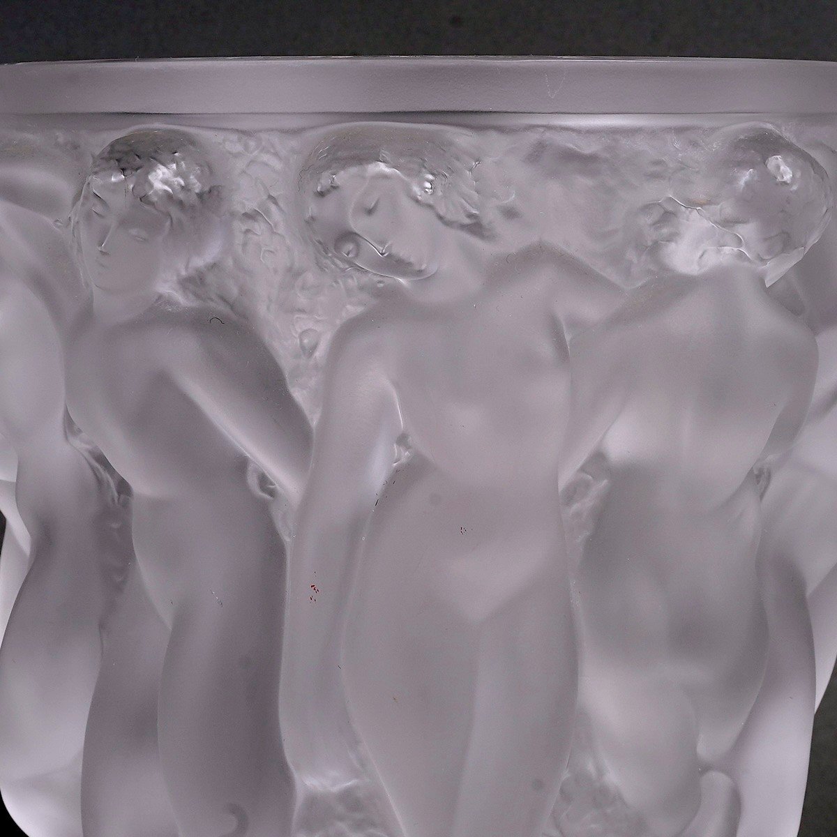 Lalique France - Vase Bacchantes Frosted Crystal-photo-4