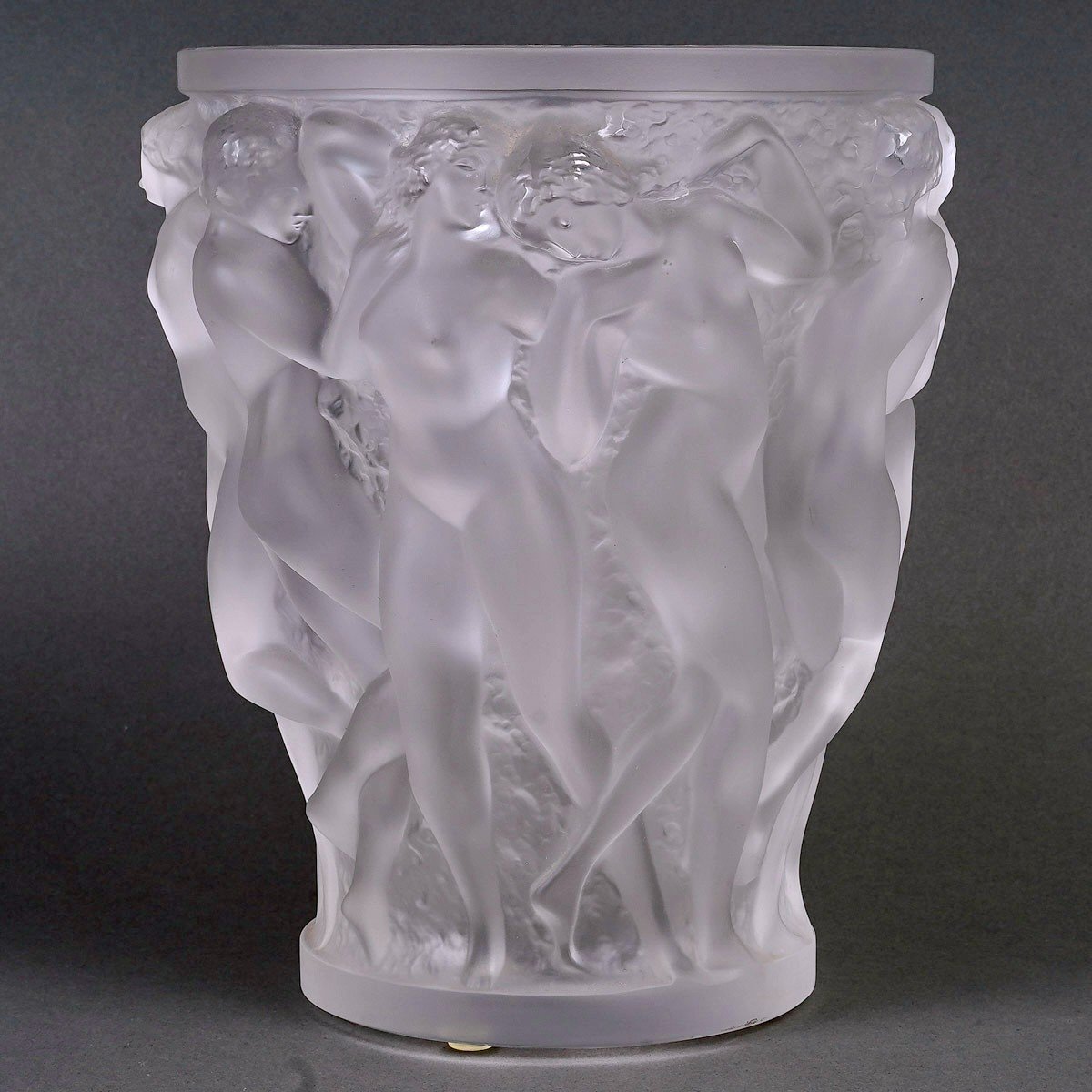 Lalique France - Vase Bacchantes Frosted Crystal