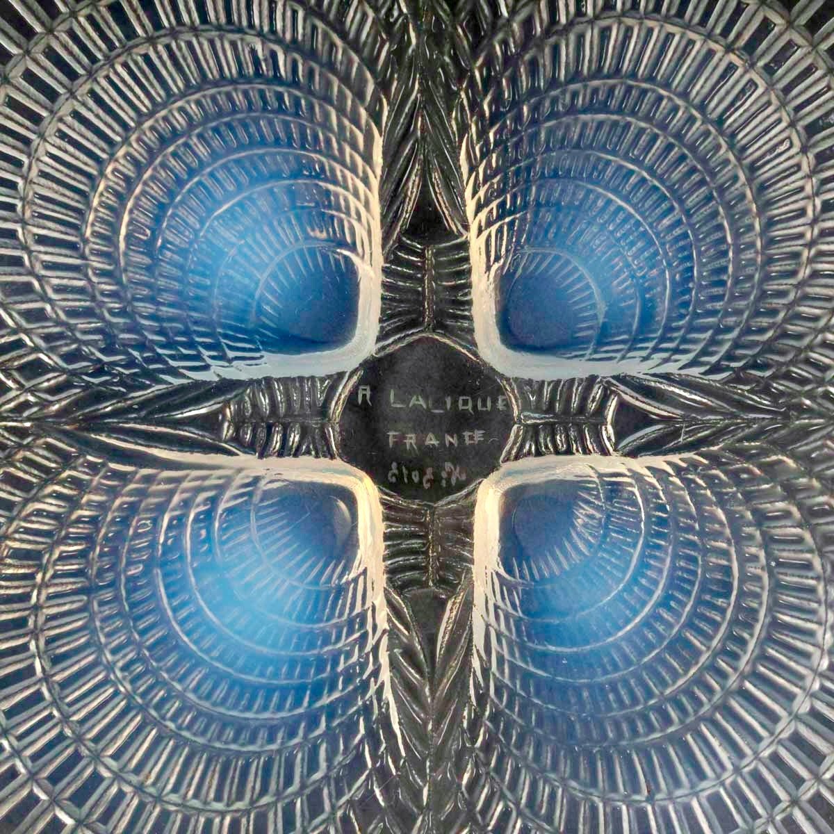 1924 René Lalique - Coquilles Dishes 8 Bowls Cups And 8 Plates Opalescent Glass-photo-4