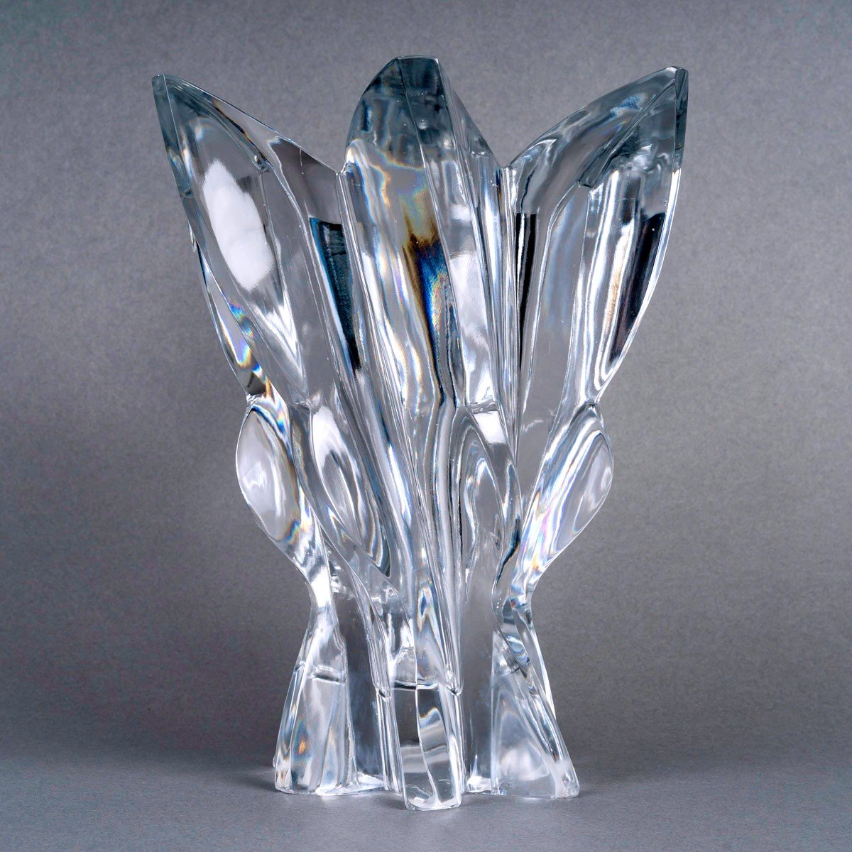 1951 Marc Lalique - Vase Everest Cristal Blanc