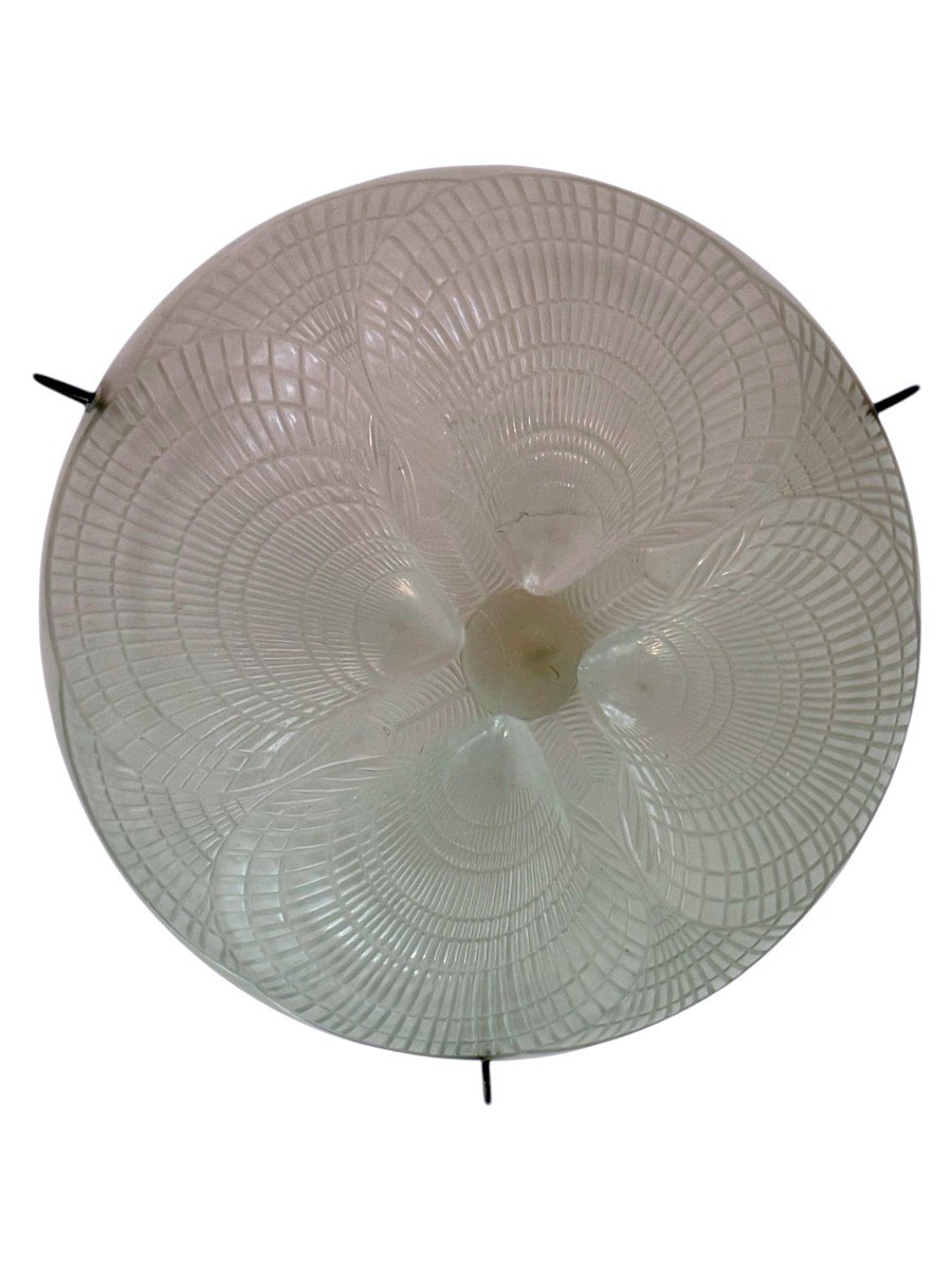 1921 René Lalique - Suspension Coquilles Verre Blanc-photo-3