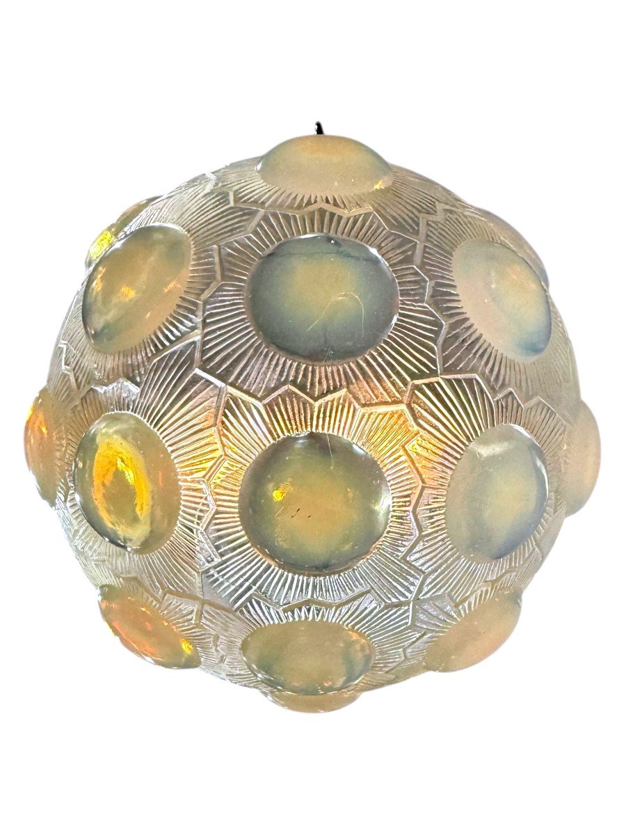 1926 René Lalique - Suspension Soleil Verre Opalescent-photo-3