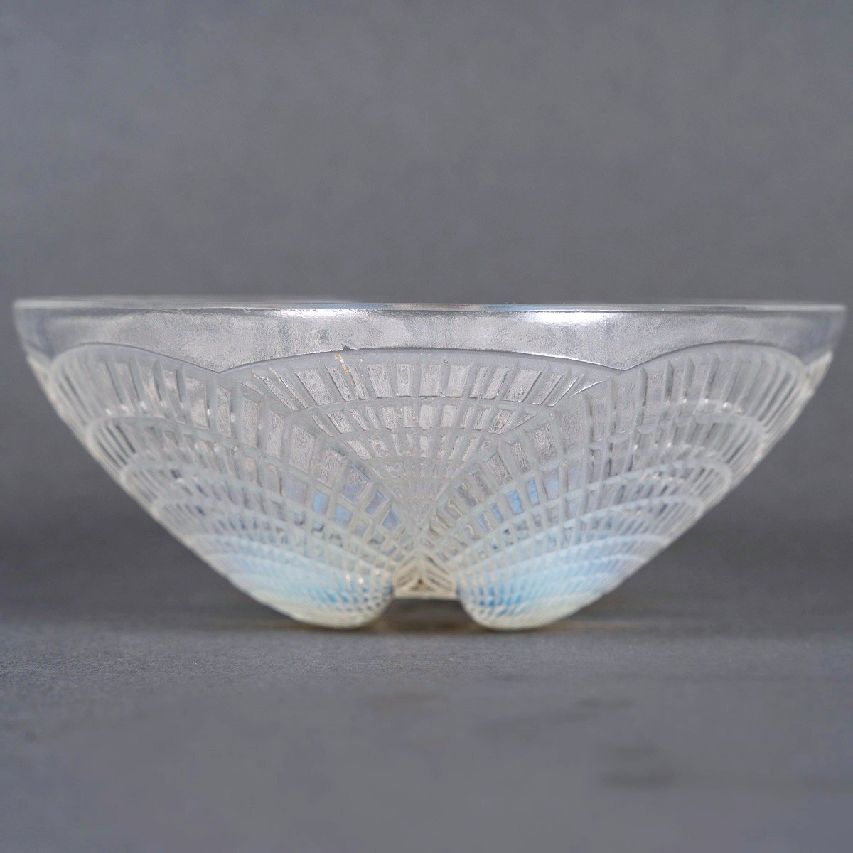 1924 René Lalique - 6 Bowls Coquilles Shells Opalescent Glass-photo-4