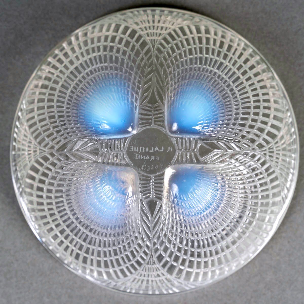 1924 René Lalique - 6 Bowls Coquilles Shells Opalescent Glass-photo-3