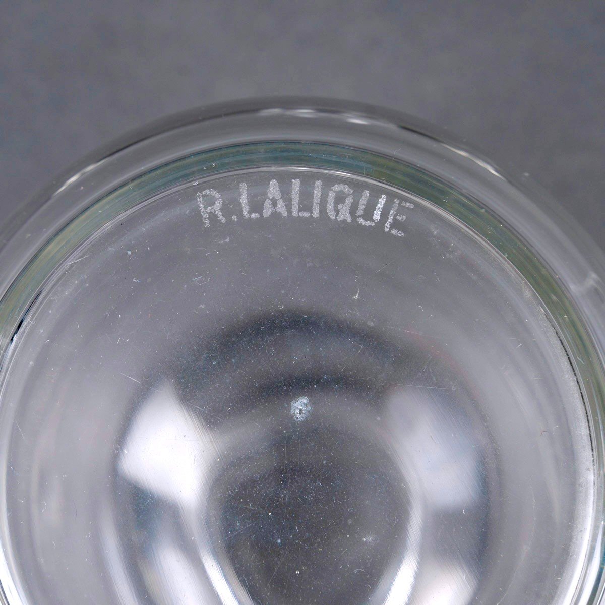 1935 René Lalique - Paire De Carafes Art Déco Boules Verre Blanc-photo-2