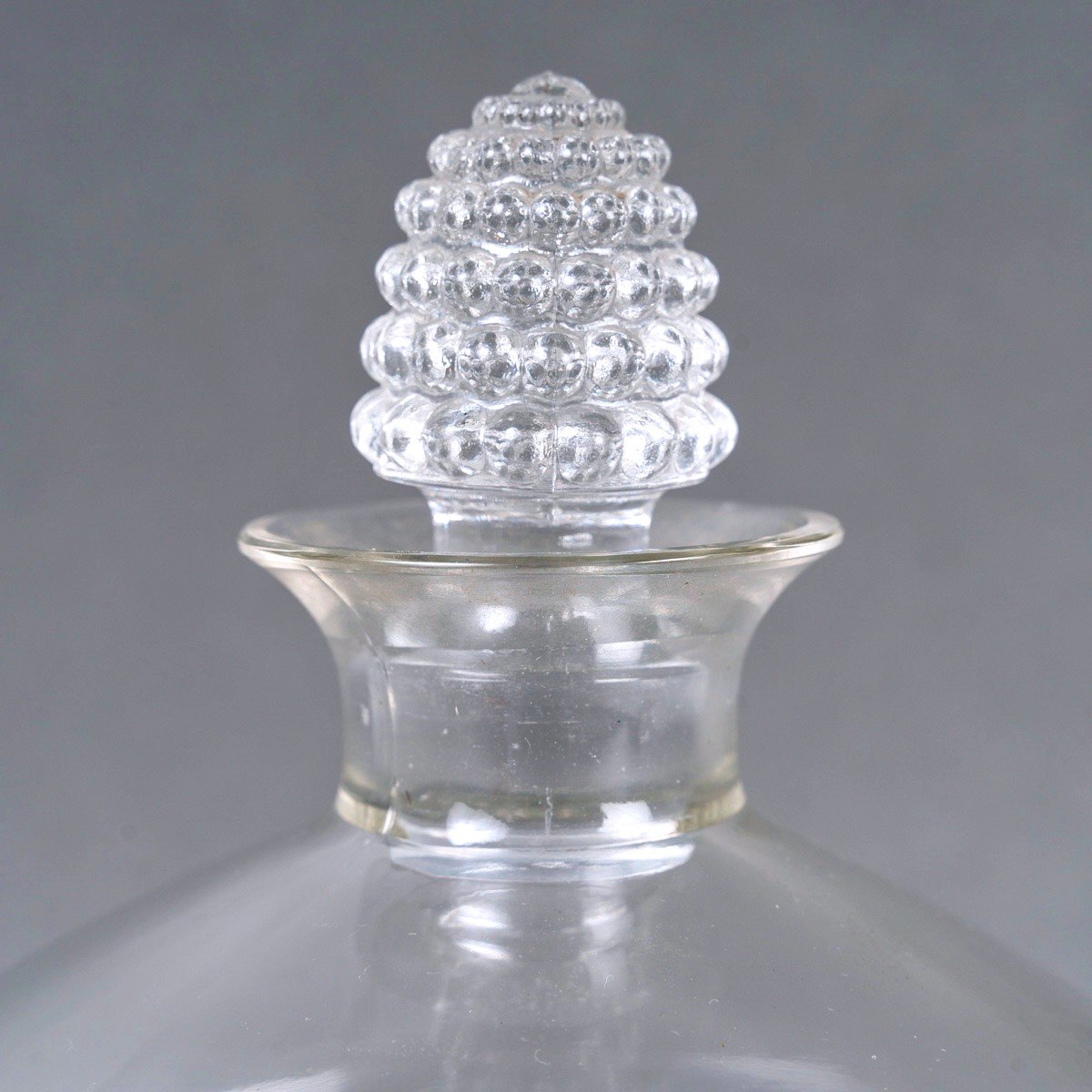 1930 René Lalique - Art Deco Decanter Nippon Clear Glass -photo-3