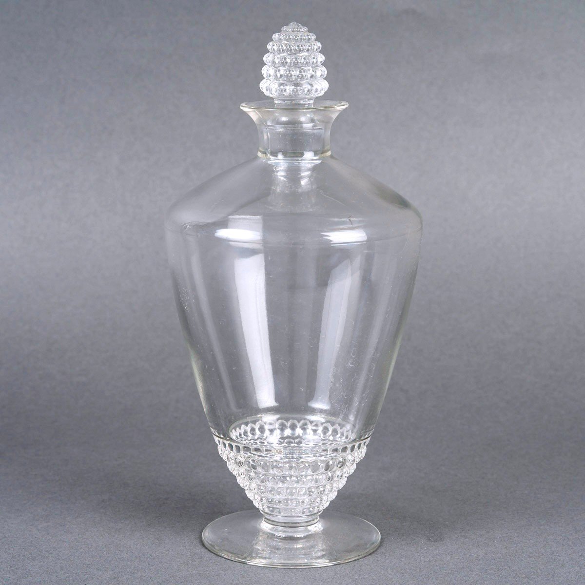 1930 René Lalique - Art Deco Decanter Nippon Clear Glass 