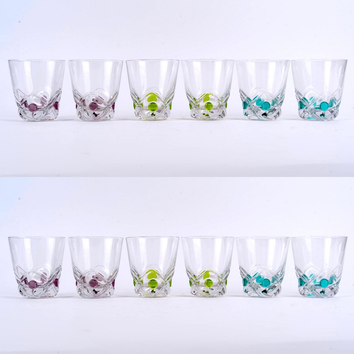 Lalique France - 12 Verres Gobelets Floride Cristal