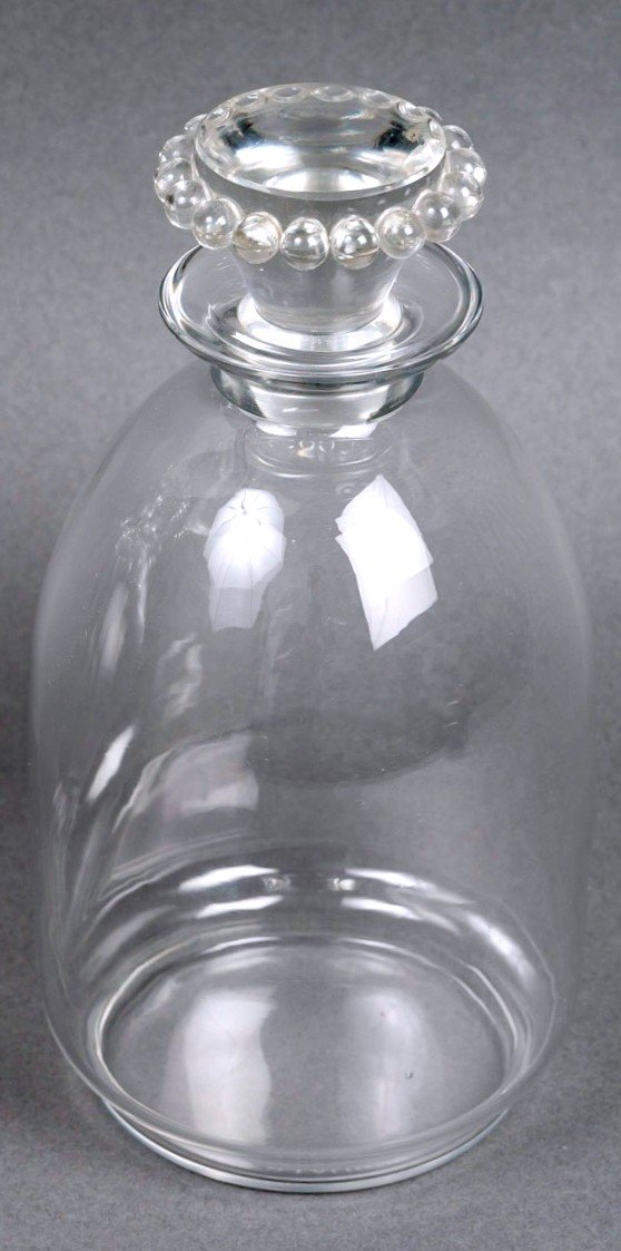 1935 René Lalique - Art Deco Decanter Boules Glass-photo-2