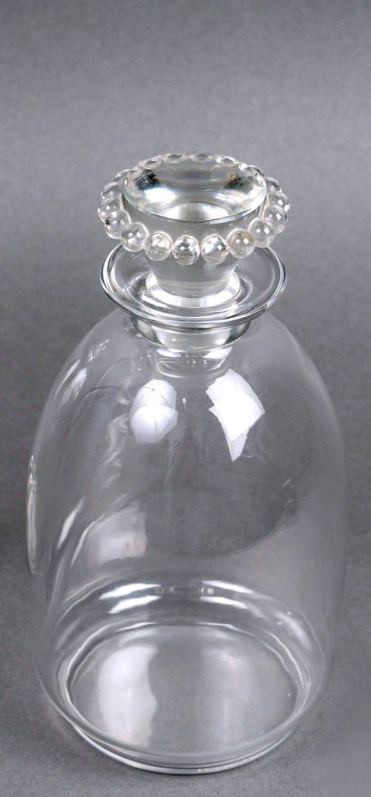 1935 René Lalique - Art Deco Decanter Boules Glass-photo-3