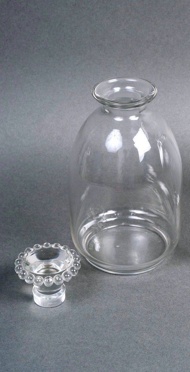 1935 René Lalique - Art Deco Decanter Boules Glass-photo-4