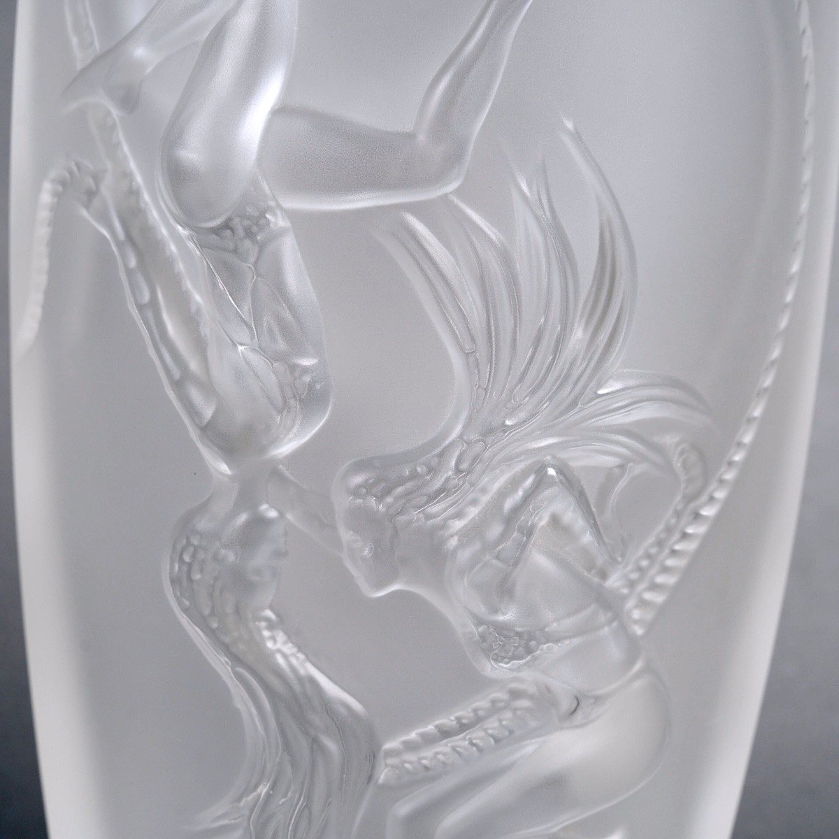 Lalique France - Vase "cordes" Crystal -photo-4