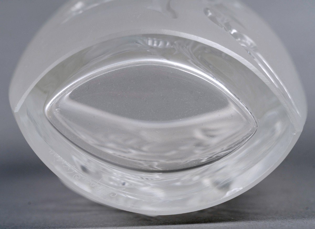 Lalique France - Vase "cordes" Crystal -photo-3