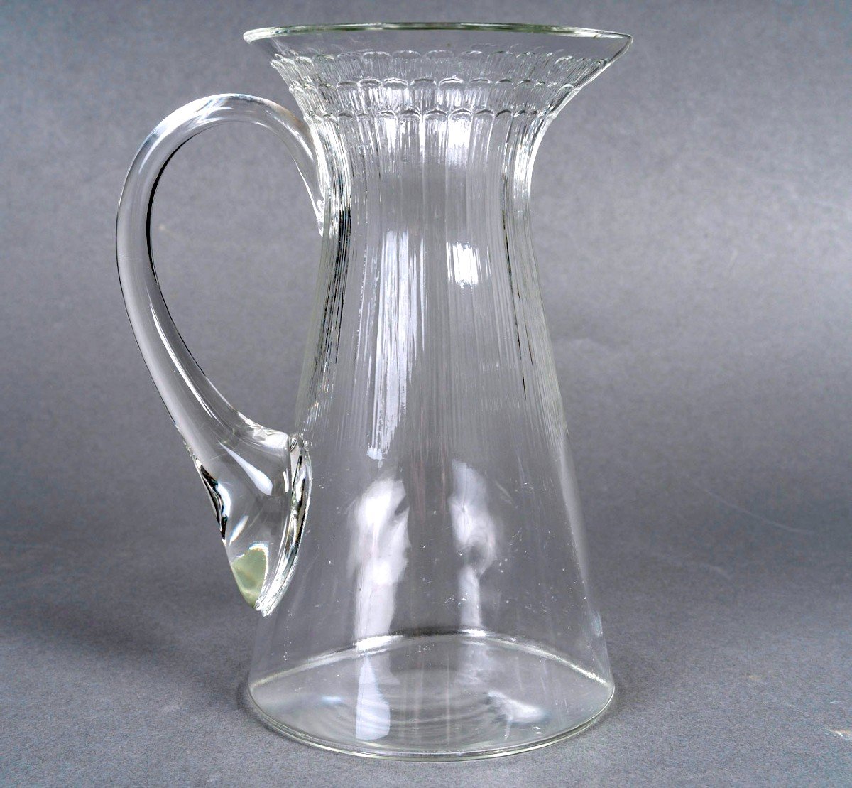 1932 René Lalique - 2 Pitchers And 1 Decanter Art Deco Fleur Flower Glass -photo-1