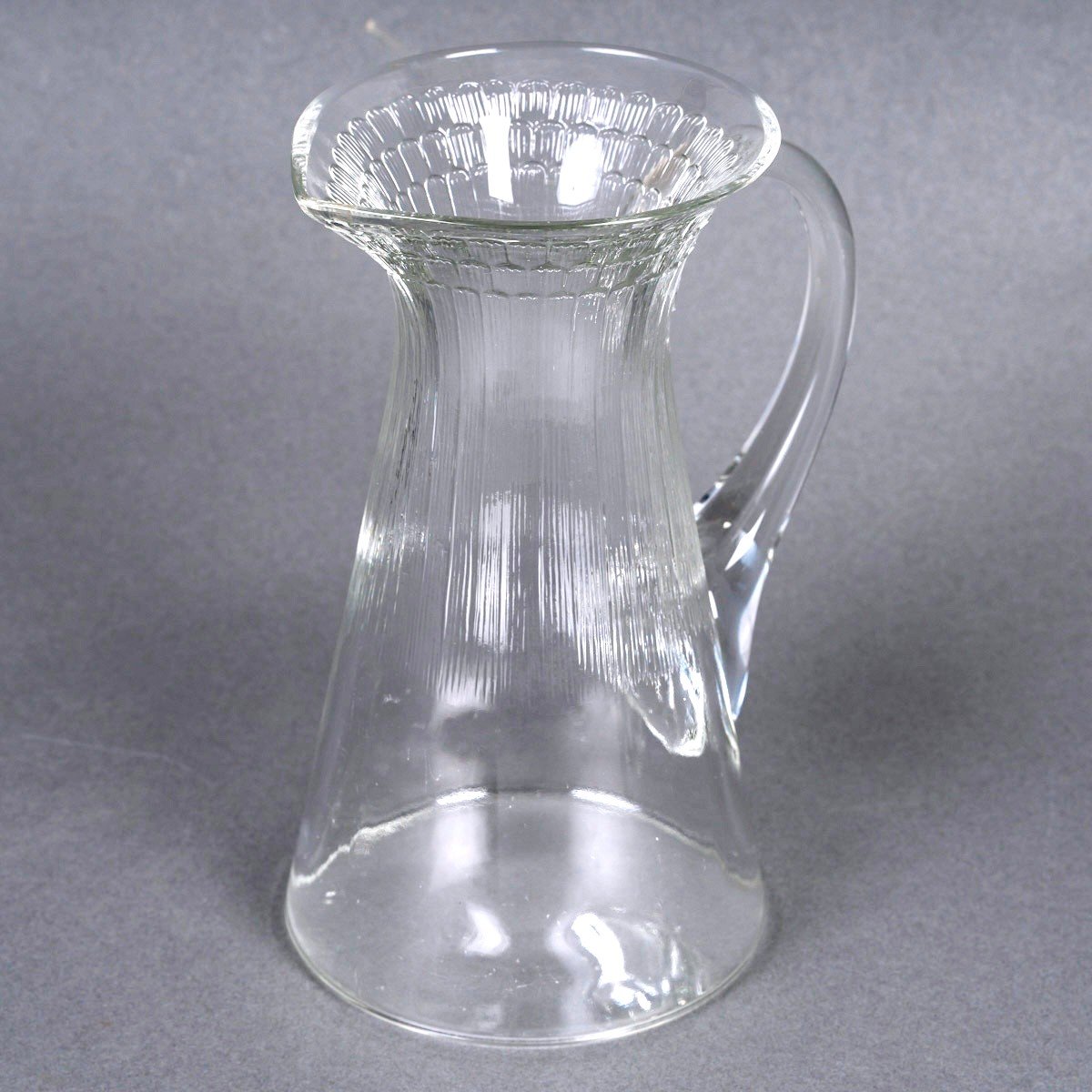 1932 René Lalique - 2 Pitchers And 1 Decanter Art Deco Fleur Flower Glass -photo-2