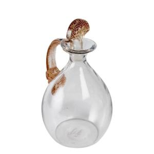 1923 René Lalique - Decanter Satyre Glass With Sepia Patina For Cusenier