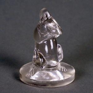 1925 René Lalique - Cachet Souris Verre Blanc