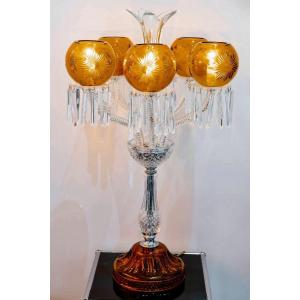 Saint Louis - Candelabra Maharadja Clear And Amber Crystal