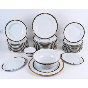 Christian Dior - Dinner Service Torsadior Porcelain - 41 Pieces - 12 People