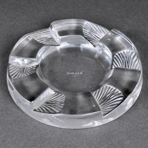 1928 René Lalique - Art Deco Ashtray Cuba Clear Glass 