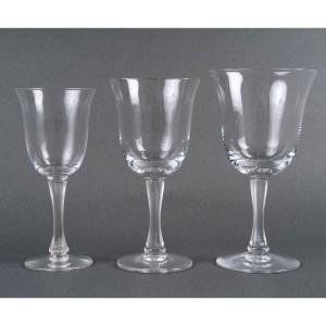 1939 René Lalique - Glassware Set Barsac Crystal - 24 Pieces