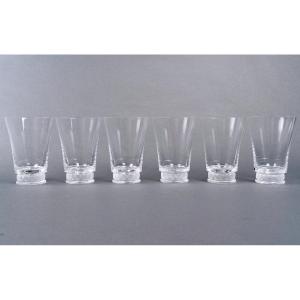 1942 René Lalique - 6 Gobelets Verres Reims Cristal