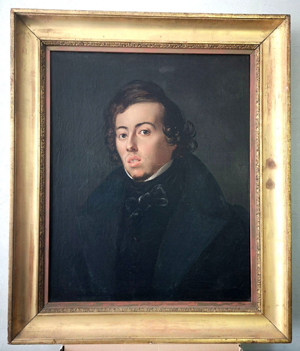 Romantic School Early 19th Century: Portrait Of An Elegant Man 1830 47 X 59 At Sight