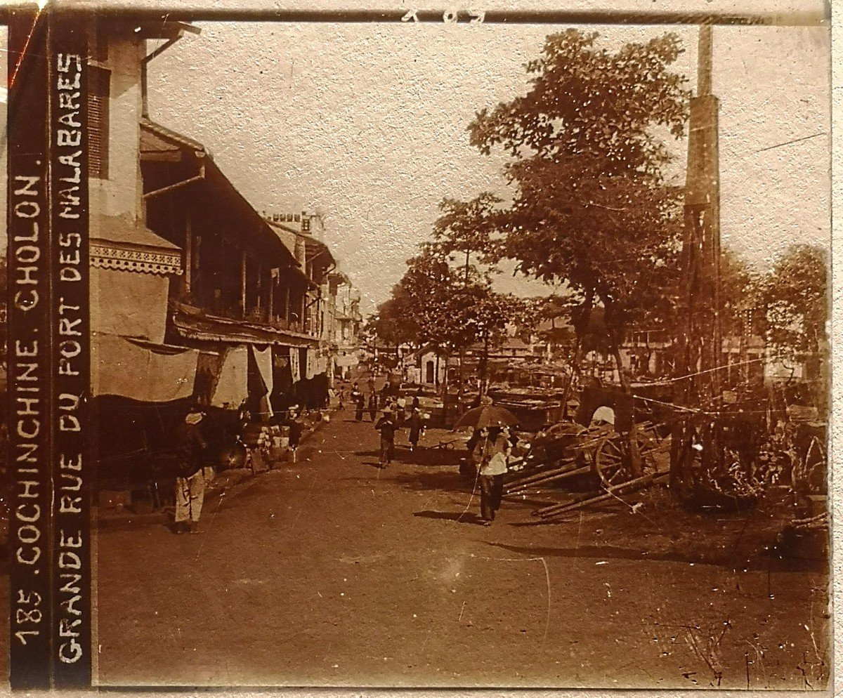 9 Glass Plates Stereoscopic Slides End Of 19th Century Cochinchina Tonkin Angkor-photo-4