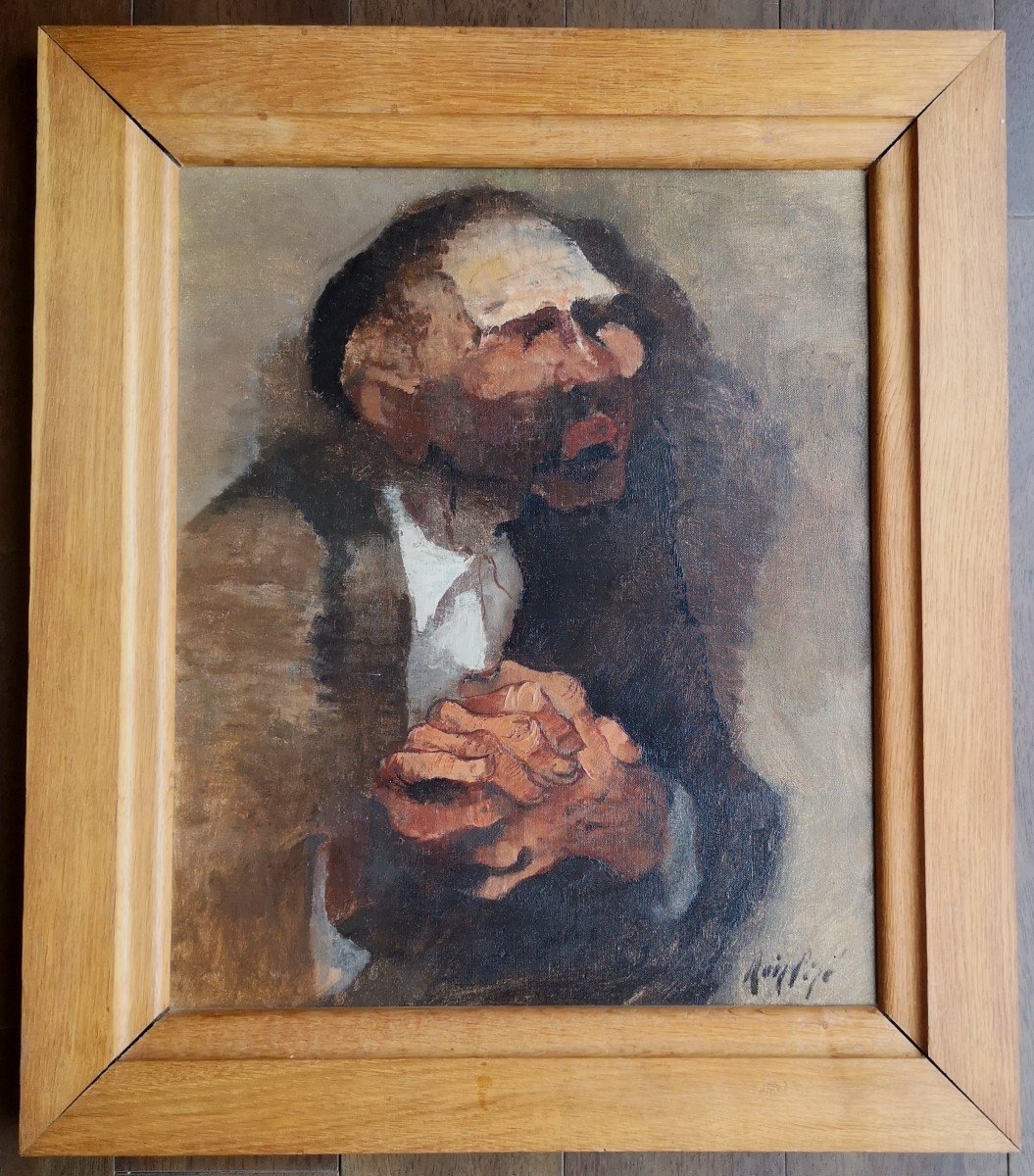 Manolo Ruiz-pipo (1929 - 1998) "the Tramp". Hst 55 X 46 Dated 1963 Located Paris