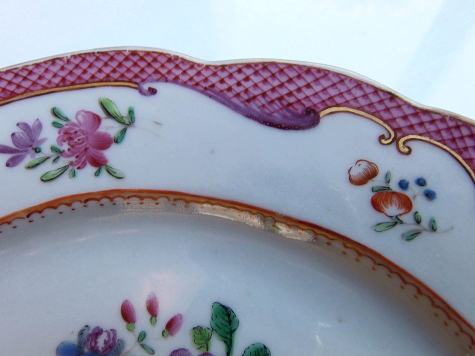 Plate Porcelain China Of India Company - Period Qianlong 18th-photo-1