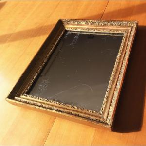 Gilded Mirror Restoration Period Mercury Glass 19th Century 32.5 X 40.5