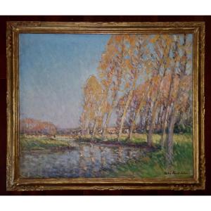 Prévot-valeri André (1890-1959) La Rivière à Quettreville" Hst Impressionniste 54 X 65 Cm Sbd  