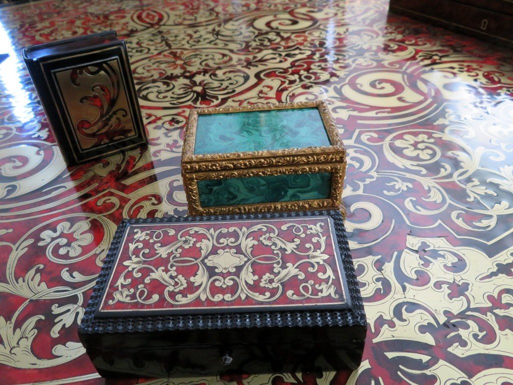 Stamp Box In Boulle Marquetry Napoleon III Period-photo-1