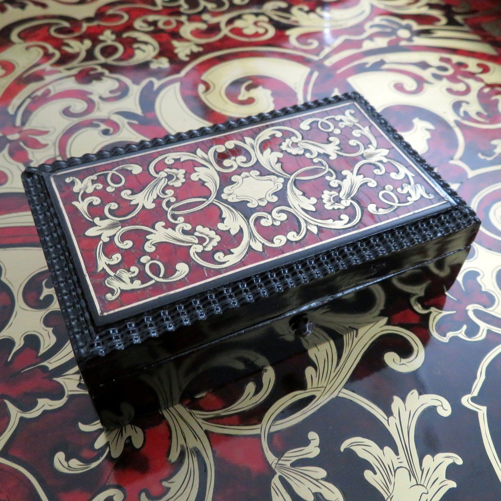 Stamp Box In Boulle Marquetry Napoleon III Period