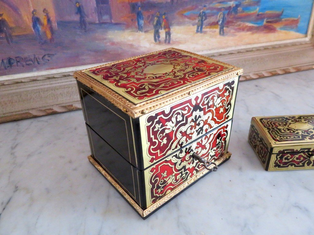 Fragancy Box In Boulle Marquetry Napoleon III Period 19th-photo-2