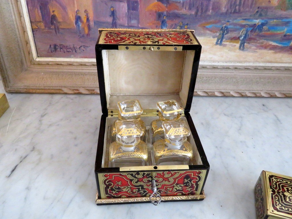  Fragancy Box In Boulle Marquetry Napoleon III Period 19th-photo-4