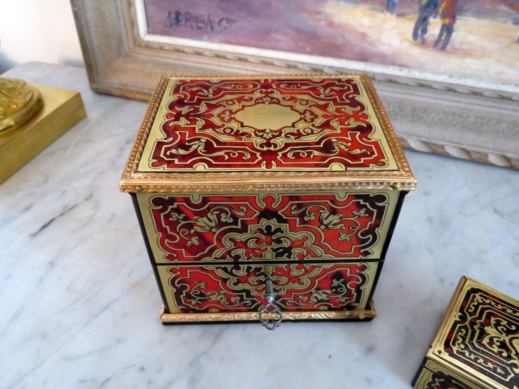  Fragancy Box In Boulle Marquetry Napoleon III Period 19th-photo-1