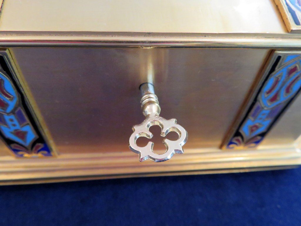 Stamped Giroux Jewelry Box In Boulle Cloisonne Marquetry Napoleon III Period-photo-4