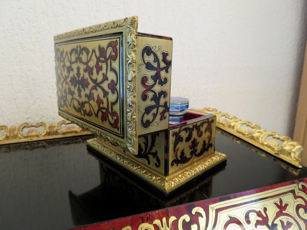 Stamped Susse Fragancy Box In Boulle Marquetry Napoleon III Period 19th-photo-2