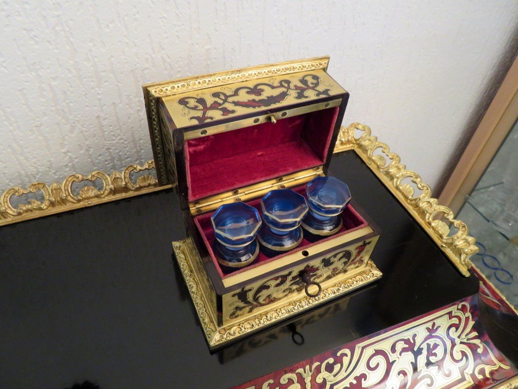 Stamped Susse Fragancy Box In Boulle Marquetry Napoleon III Period 19th-photo-4