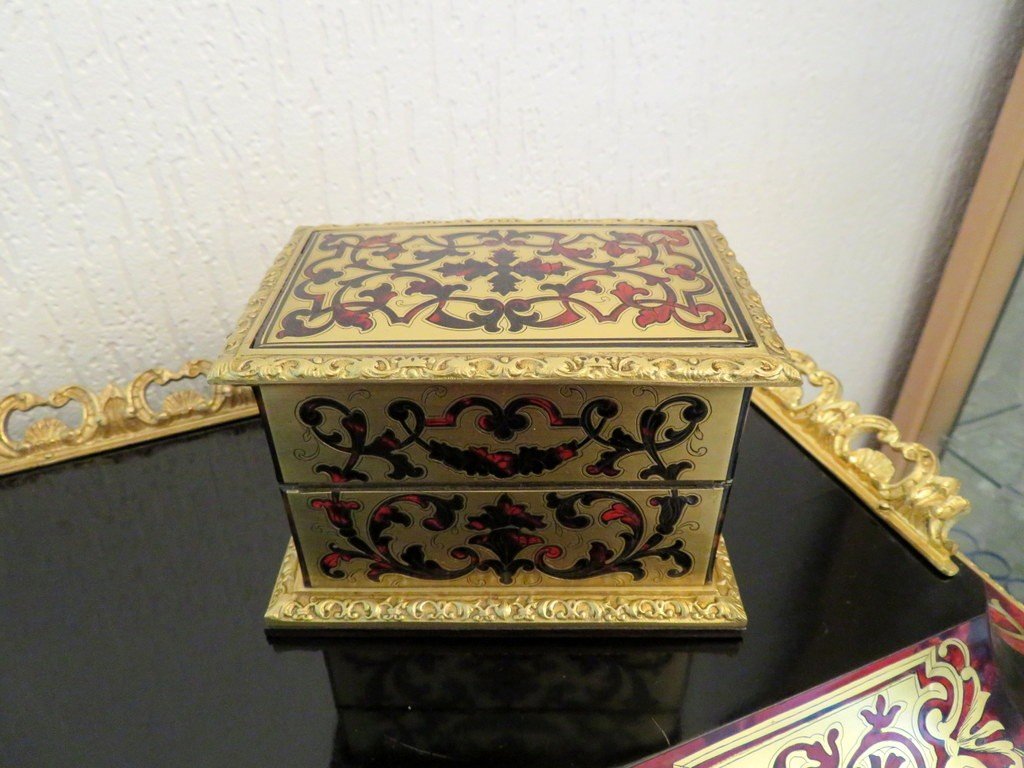 Stamped Susse Fragancy Box In Boulle Marquetry Napoleon III Period 19th-photo-2