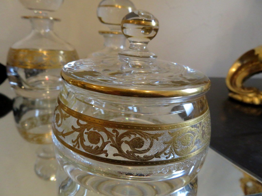 Set Of Beauty Perfum In Crystal St - Louis Thistle Gold-photo-1