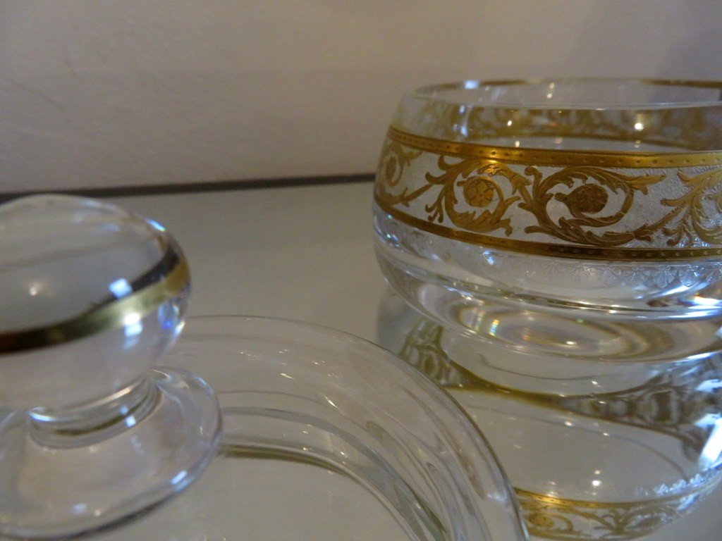 Set Of Beauty Perfum In Crystal St - Louis Thistle Gold-photo-7